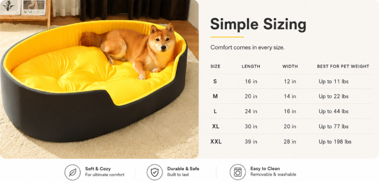 Universal Pet Dog Bed with Removable Washable Cover